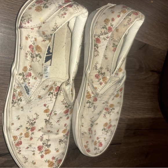 Vans Women's Floral Canvas Slip-On Sneakers - Cream - Picture 4 of 4